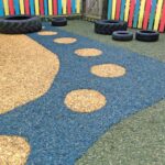 Resin Bound Rubber Bark Pattern