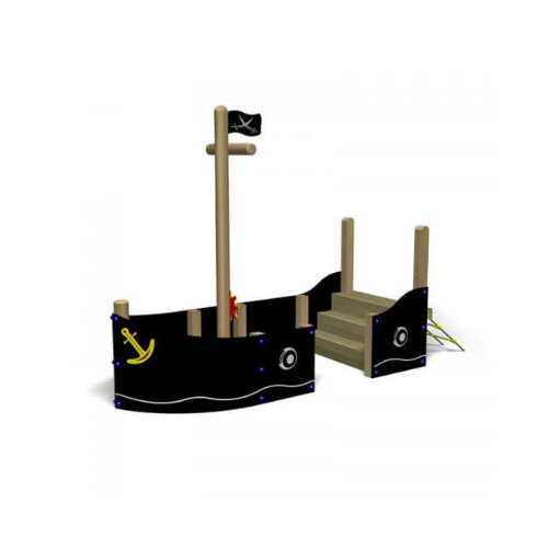 Pirate Ship With Flag