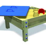 Sandpit Table with Removable Top Computer Model Product