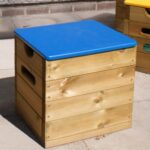 Seating Cube with HDPE Blue Lid