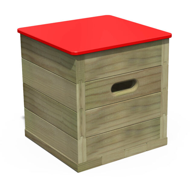 Seating Cube with HDPE Red Lid