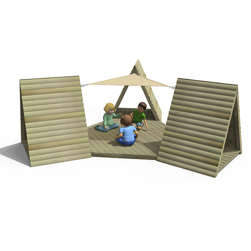 Teepee Den With Children Playing