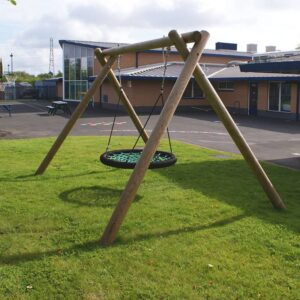 WoodenEagleNestSwing PlaygroundSwingsandZipWires