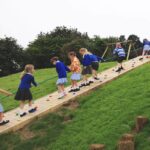Children On Rock Ramp Climber
