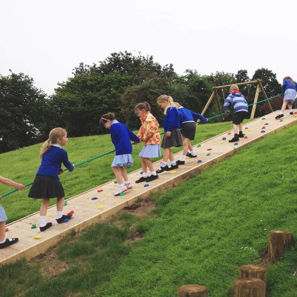 Children On Rock Ramp Climber