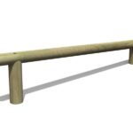Inclined Balance Beam for children's playground adventure trail