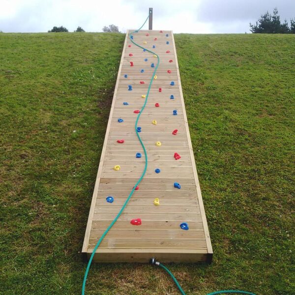 Rock Ramp Climber On Hill Bank