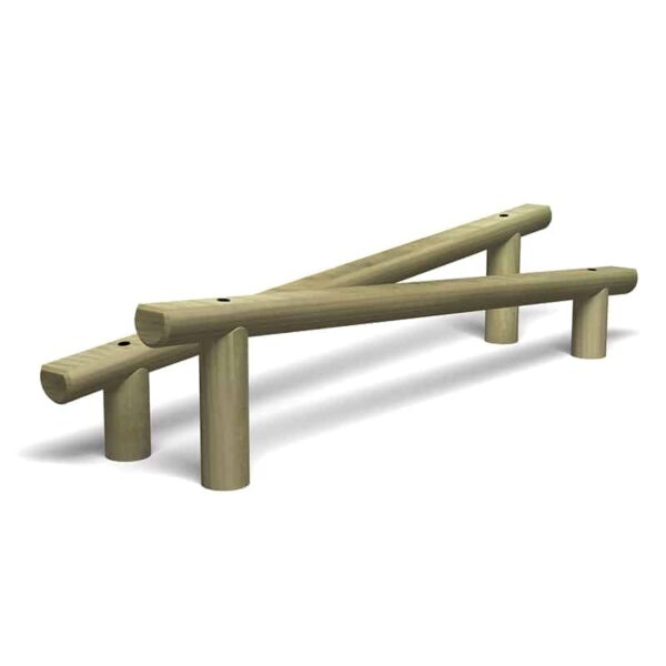 Twin Balance Beams for children's school playground adventure trail