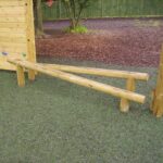 Twin Balance Beams for children's school playground adventure trail