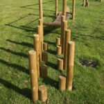 Stride posts in school field
