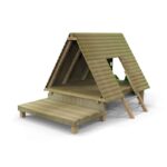 Back View Jungle Play Den with Slide