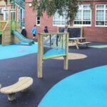 Giant Mirror Panel in a school playground