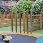 Giant Chimes inside a primary school playground