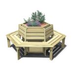 Hexagonal Seat and Planter Unit