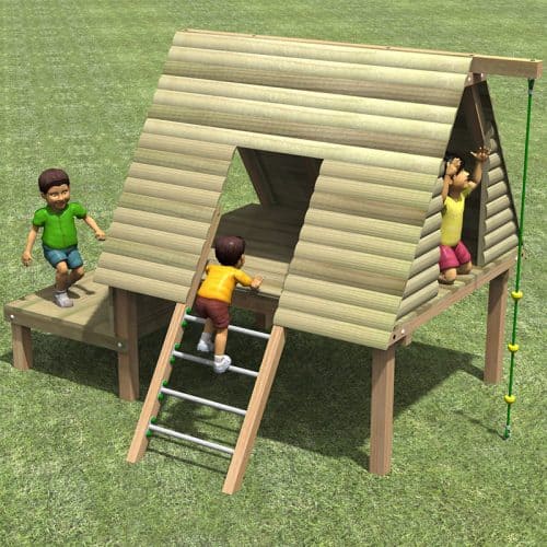 Jungle Play Den In Play Ground On Grass