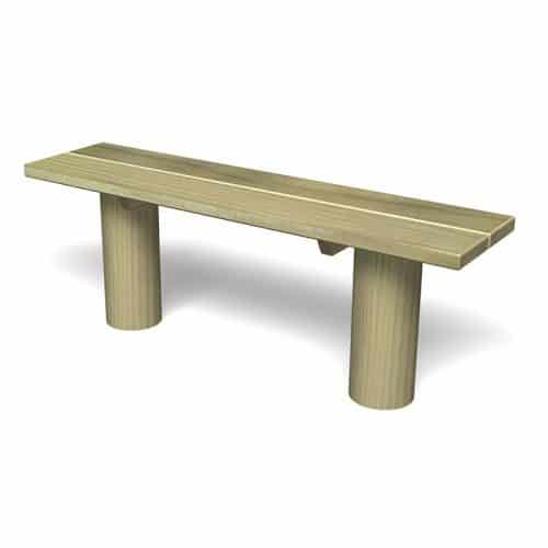 Post-Mounted Timber Bench