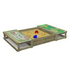 Product image of the covered sandpit with gametops