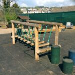 Wobbly bridge school playground equipment