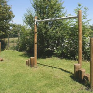Monkey bars in school field