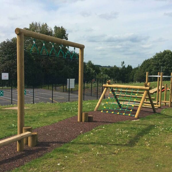 Venturer timber trail in school playground