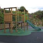 Beacon double tower in school playground