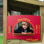 Boy Playing In Playtime Shop Post Office