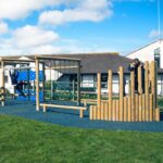 Children Playing On Climbing Ship In Play Ground