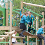 Children Playing on Treetops 4 Playground Equipment