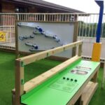 Water wall from schoolscapes in a play area