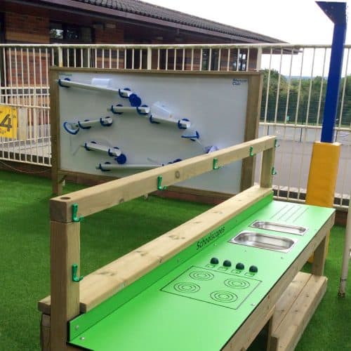 Water wall from schoolscapes in a play area