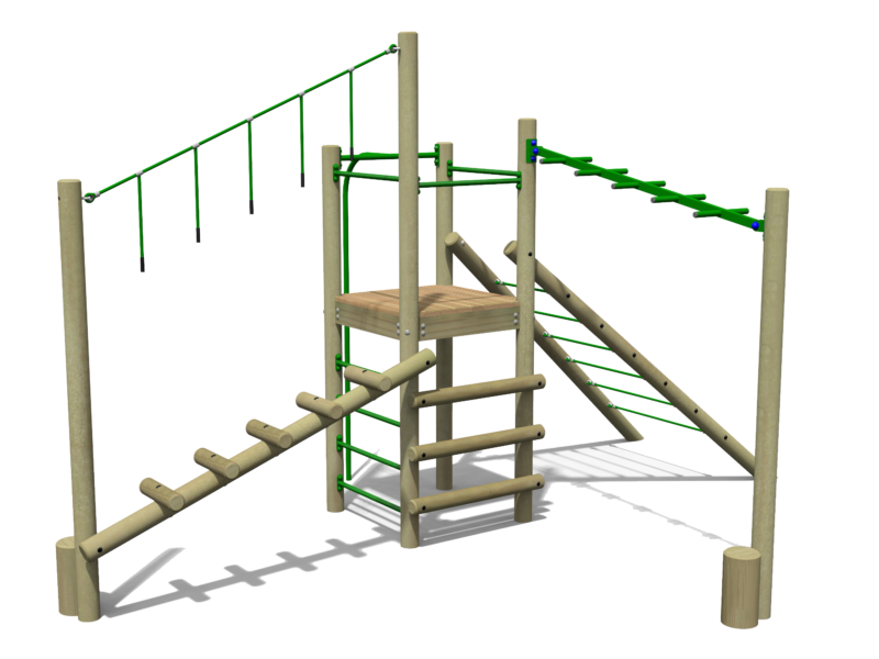 Treetops three - childrens climbing play equipment