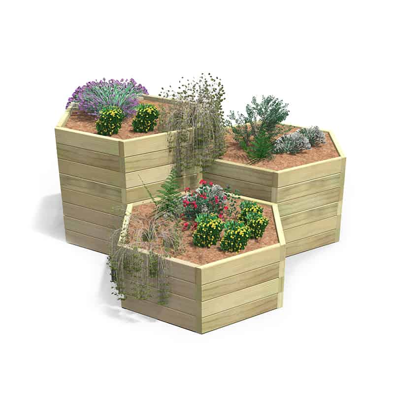 Hexagonal Stacking Planter - Outdoor Furniture