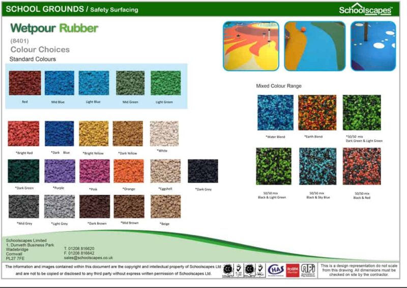 Wetpour Rubber Colour Choices