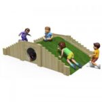 Timber Play Mound Tunnel