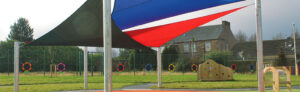 Shady Playground Shelters