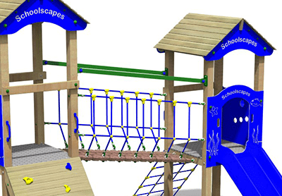 Bespoke Double Beacon Towers with incline bridge
