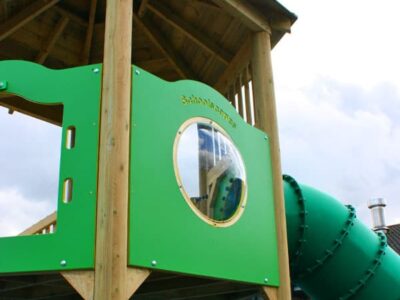Port hole on slide
