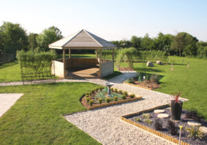 Gazebo in a school garden