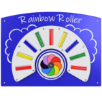Rainbow Roller on a blue background