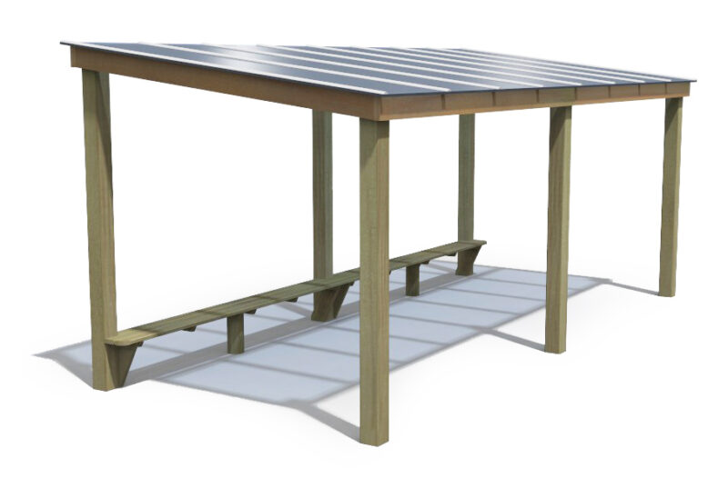 Timber Shelter - Polycarbonate Roof 1 R