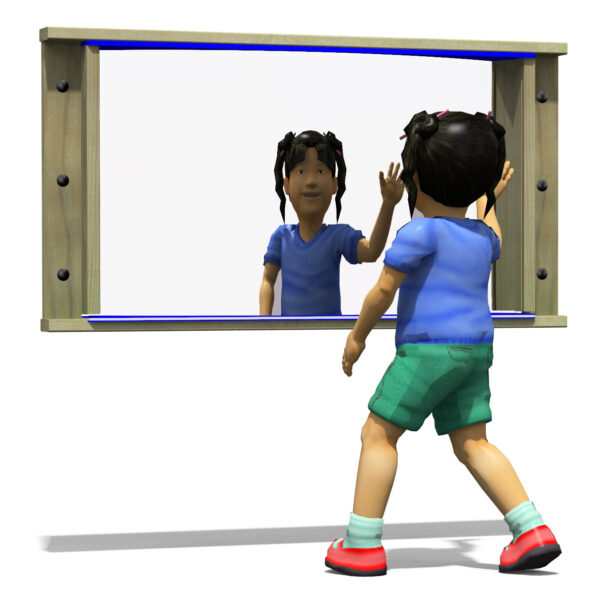 Wall Mounted Convex Mirror with a child infront of it