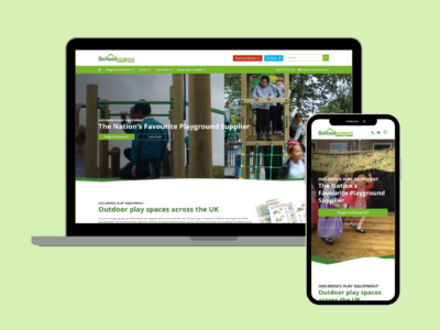 Schoolscapes website design on mobile and desktop