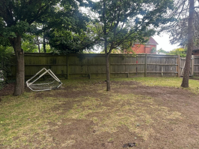 Wolverdene School Playground before photo of fence