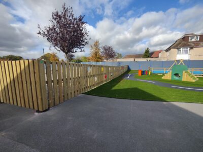 Timber picket fencing